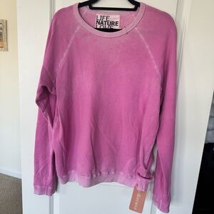 Free City Lucky Rabbits Pink Sweatshirt Sweater Women’s Size L NWT